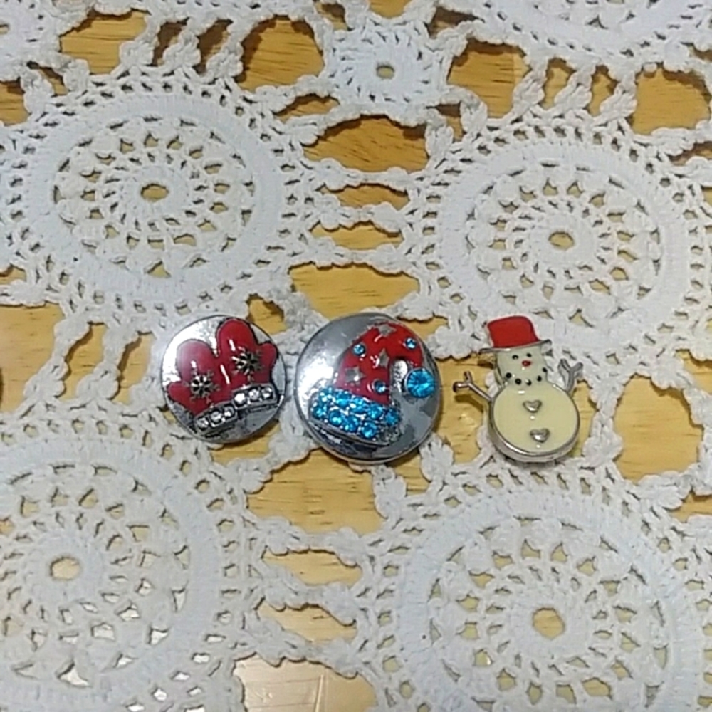 Snap Jewelry Leather Billfold with removable snap charms - Picture 3 of 6
